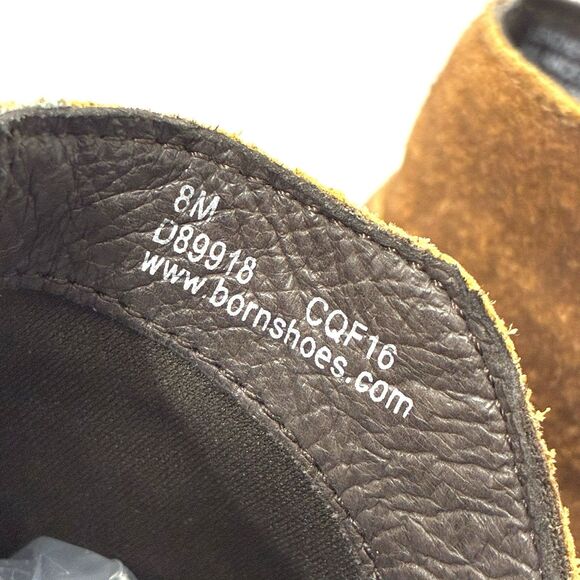 Born Bootie Brown Suede Leather Back Zip Low Cut Ankle Boots sz 8 Preowned - Picture 8 of 13